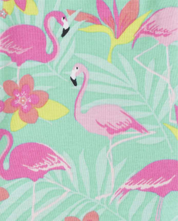 Girls Flamingo Cotton 2-Piece Pajamas - Gymmies