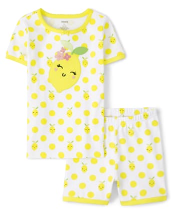 Pyjama en coton Fille Lemon Snug Fit - Gymmies