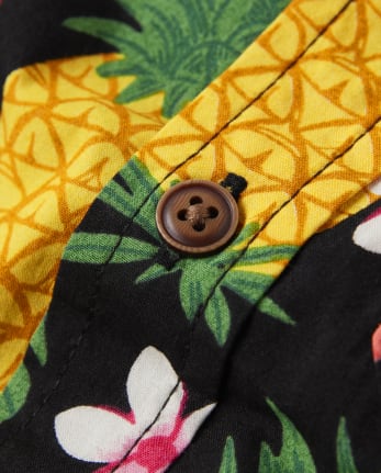 Camisa con botones de piña para niños - Pineapple Punch