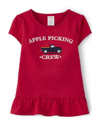 Girls Matching Family Apple Picking Top - Head of the Class