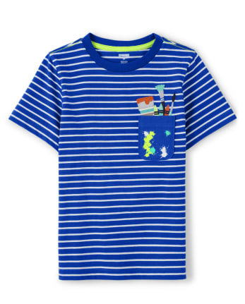 Boys Striped Art Supplies Top - Future Artist