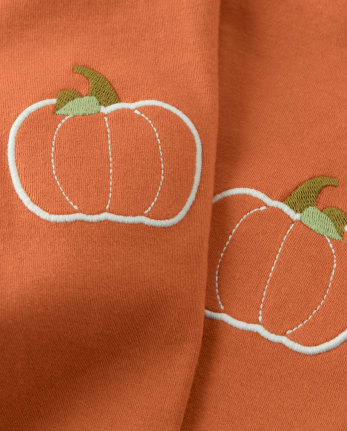 Girls Embroidered Pumpkin Leggings - Perfect Pumpkin