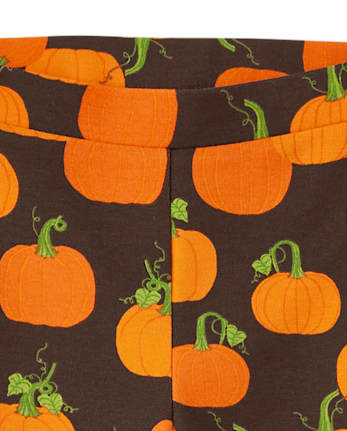 Girls Pumpkin Ponte Jeggings - Perfect Pumpkin