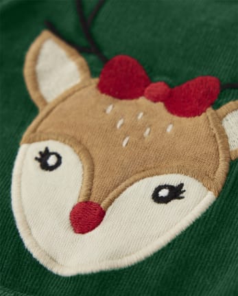 Girls Reindeer Corduroy Skirtall - Holiday Express