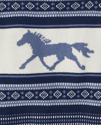 Boys Horse Fairisle Sweater - County Fair