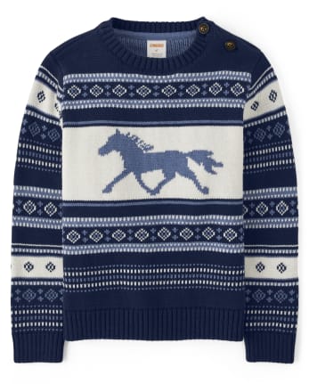 Boys Horse Fairisle Sweater - County Fair