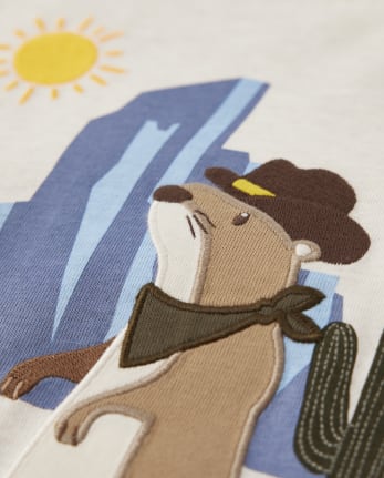 Camiseta de perrito de las praderas bordada para niños - Feria del condado