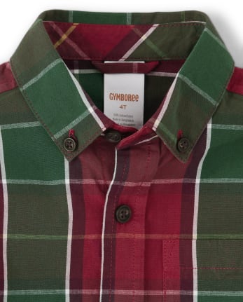 Chemise boutonnée assortie à carreaux pour garçons - Holiday Traditions