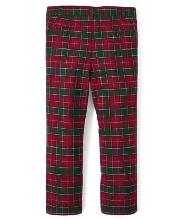 Red plaid pants boys new arrivals