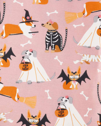 Girls Halloween Dog Snug Fit Cotton Pajamas - Gymmies