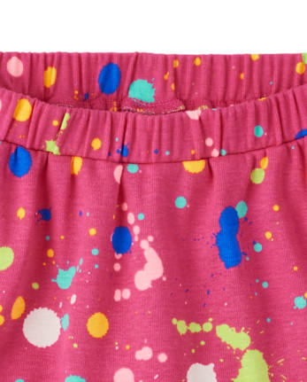 Jupe-short à éclaboussures de peinture pour filles - Future Artist