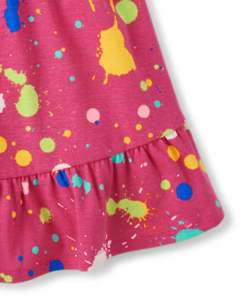 Jupe-short à éclaboussures de peinture pour filles - Future Artist
