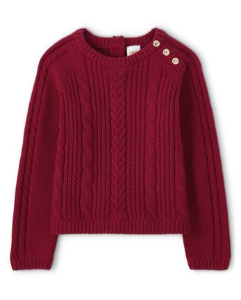 Pull en tricot torsadé pour filles - Holiday Traditions