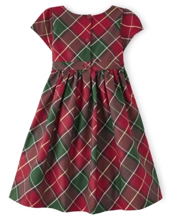 Girls Matching Family Plaid Dress - Holiday Traditions