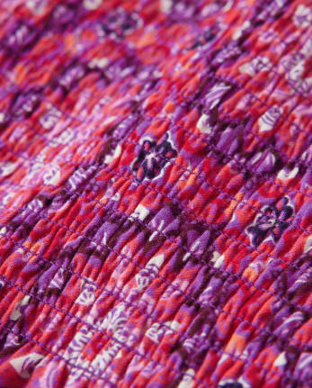 Girls Mandala Ruffle Dress - Spice Market