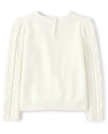 Girls Cable Knit Sweater - Perfect Present
