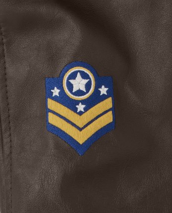 Boys Embroidered Airplane Jacker - Aviator School