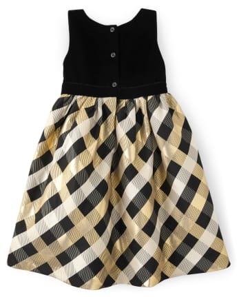 Vestido Niña Cuadros Jacquard - Regalo Perfecto