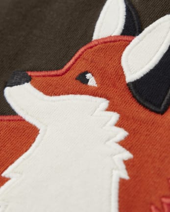 Haut superposé renard pour garçon - Récolte d'automne