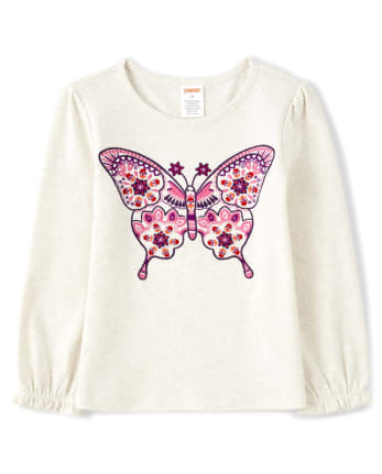 Haut Papillon Brodé Fille - Spice Market