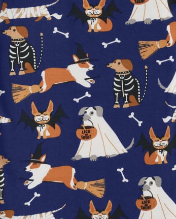 Pijama de 2 piezas de algodón para perros de Halloween para niños - Gymmies