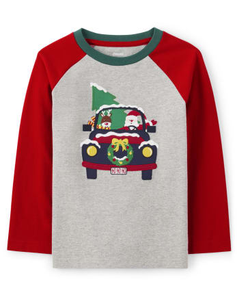 Haut raglan brodé pour garçon avec motif camion - Holiday Express