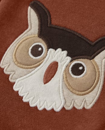 Pantalones jogger sin cierre de búho para niños - Cosecha de otoño