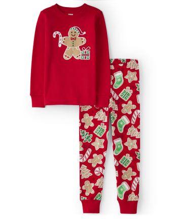 Pijama de 2 piezas de algodón de pan de jengibre unisex - Gymmies