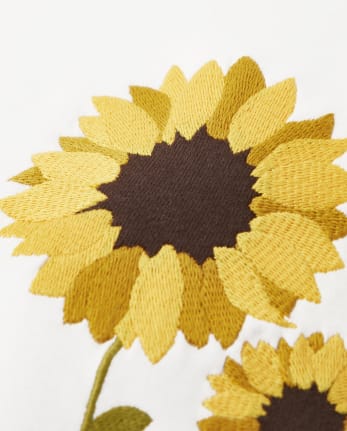 Haut Tournesol Brodé pour Filles - Récolte d'Automne