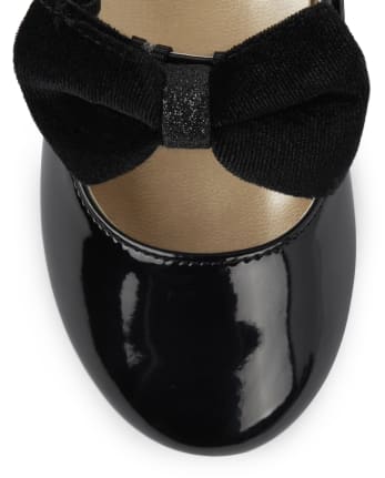 Girls Velvet Bow Mary Janes - Perfect Present
