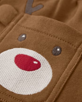 Pantalon à enfiler avec renne brodé pour garçon