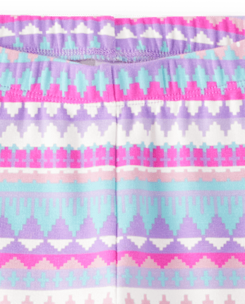 Girls Geometric Leggings - Unicorn Princess