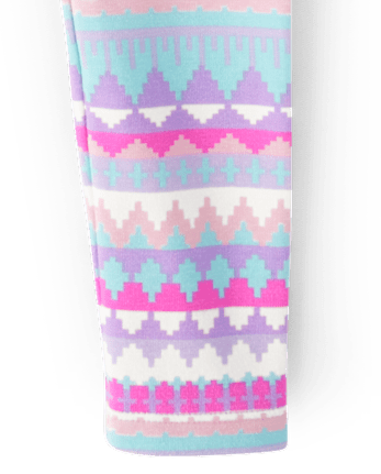 Girls Geometric Leggings - Unicorn Princess