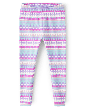 Leggings géométriques pour fille - Princesse licorne