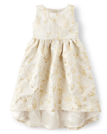 Girls Floral High Low Dress - Special Occasion
