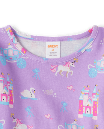 Top Babydoll Castillo para Niñas - Princesa Unicornio