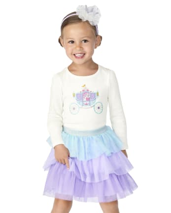 Girls Tiered Tutu Skirt - Unicorn Princess