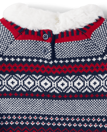 Robe pull Fairisle assortie pour filles - Célébrations de famille