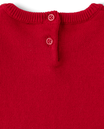Girls Heart Sweater Dress - Valentine Cutie