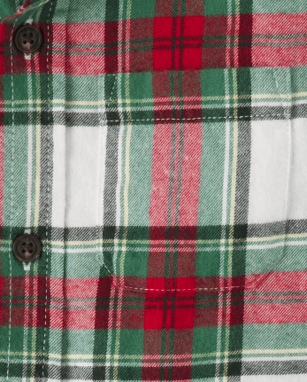 Boys Famille assortie à carreaux Button Up Shirt - Family Celebrations