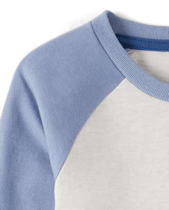 Boys Embroidered Bear Raglan Top - Bear Hugs