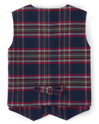 Boys Plaid Vest - Family Celebrations
