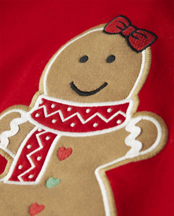 Girls Embroidered Gingerbread Hoodie - Gingerbread House