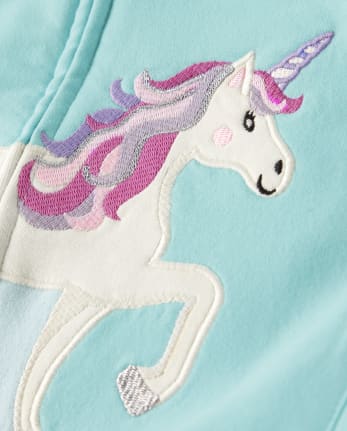 Girls Embroidered Princess Hoodie - Unicorn Princess