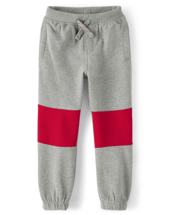 Boys Fleece Pull On Jogger Pants - Valentine Cutie