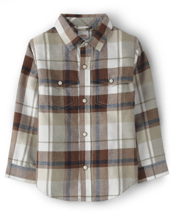 Chemise à carreaux avec boutons-pression pour garçon - Little Rocky Mountain