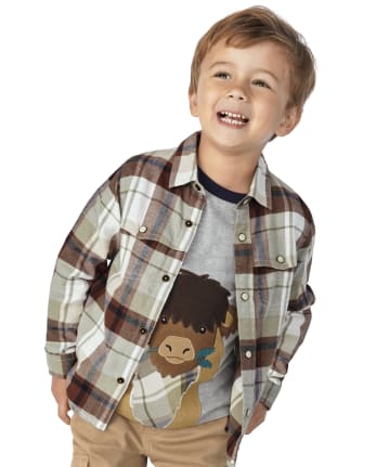 Chemise à carreaux avec boutons-pression pour garçon - Little Rocky Mountain