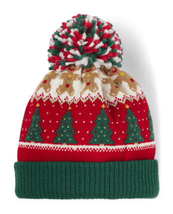 Chapeau à pompons Fairisle en pain d&#39;épice pour garçons - Maison en pain d&#39;épice
