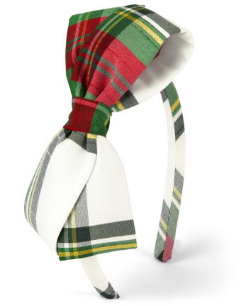 Diadema con lazo a cuadros para niñas - Celebraciones familiares