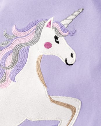 Haut licorne brodé Fille - licorne Princesse